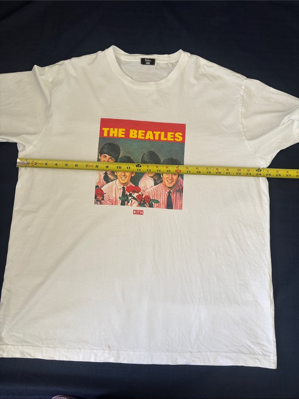 Kith White The Beatles Graphic Tee with Yellow & Red Print - Picture 4 of 8